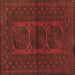 Square Southwestern Brown Country Rug, tr978brn