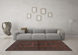 Machine Washable Southwestern Light Blue Country Rug in a Living Room, wshtr978lblu