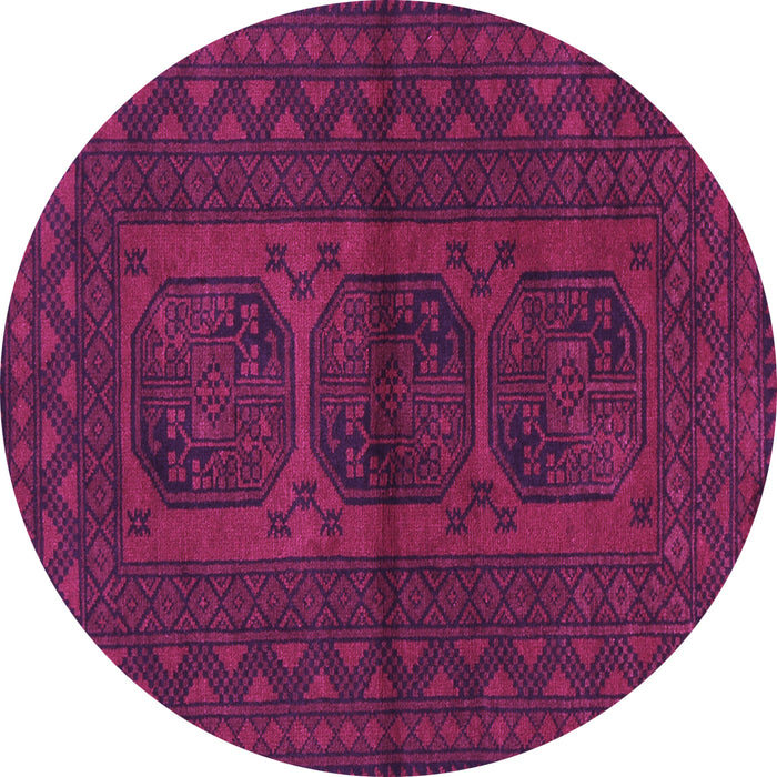 Round Southwestern Purple Country Rug, tr978pur