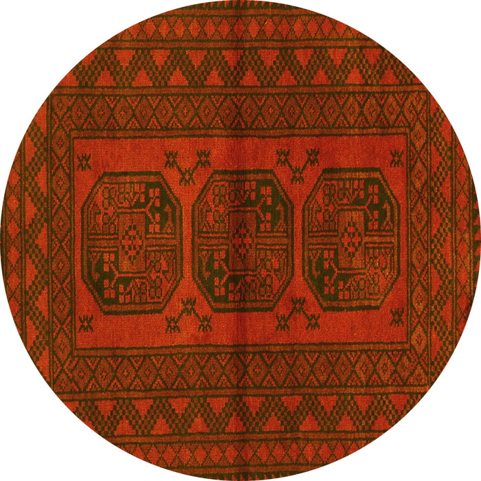 Round Machine Washable Southwestern Yellow Country Rug, wshtr978yw