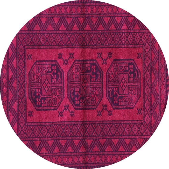 Round Southwestern Pink Country Rug, tr978pnk
