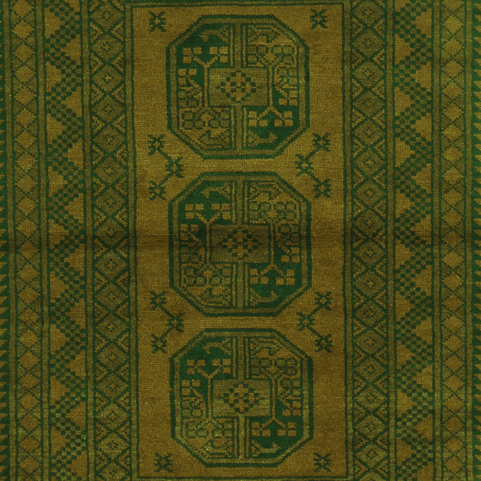 Serging Thickness of Machine Washable Southwestern Green Country Area Rugs, wshtr978grn