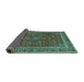 Sideview of Persian Turquoise Traditional Rug, tr979turq