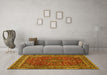 Machine Washable Persian Yellow Traditional Rug in a Living Room, wshtr979yw