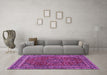 Machine Washable Persian Purple Traditional Area Rugs in a Living Room, wshtr979pur