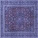 Square Persian Blue Traditional Rug, tr979blu