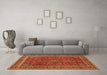 Machine Washable Persian Orange Traditional Area Rugs in a Living Room, wshtr979org