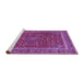 Sideview of Machine Washable Persian Purple Traditional Area Rugs, wshtr979pur