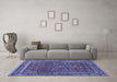 Machine Washable Persian Blue Traditional Rug in a Living Room, wshtr979blu