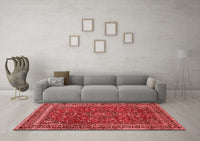 Machine Washable Persian Red Traditional Rug, wshtr979red