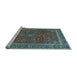 Sideview of Machine Washable Persian Light Blue Traditional Rug, wshtr979lblu