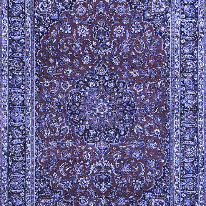 Machine Washable Persian Blue Traditional Rug, wshtr979blu
