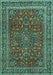 Machine Washable Persian Turquoise Traditional Area Rugs, wshtr979turq