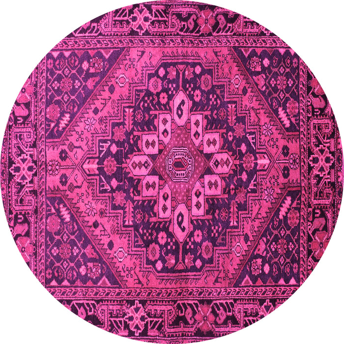 Round Persian Pink Traditional Rug, tr97pnk