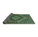 Sideview of Persian Turquoise Traditional Rug, tr97turq