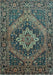 Machine Washable Persian Light Blue Traditional Rug, wshtr97lblu