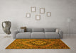 Machine Washable Persian Yellow Traditional Rug in a Living Room, wshtr97yw