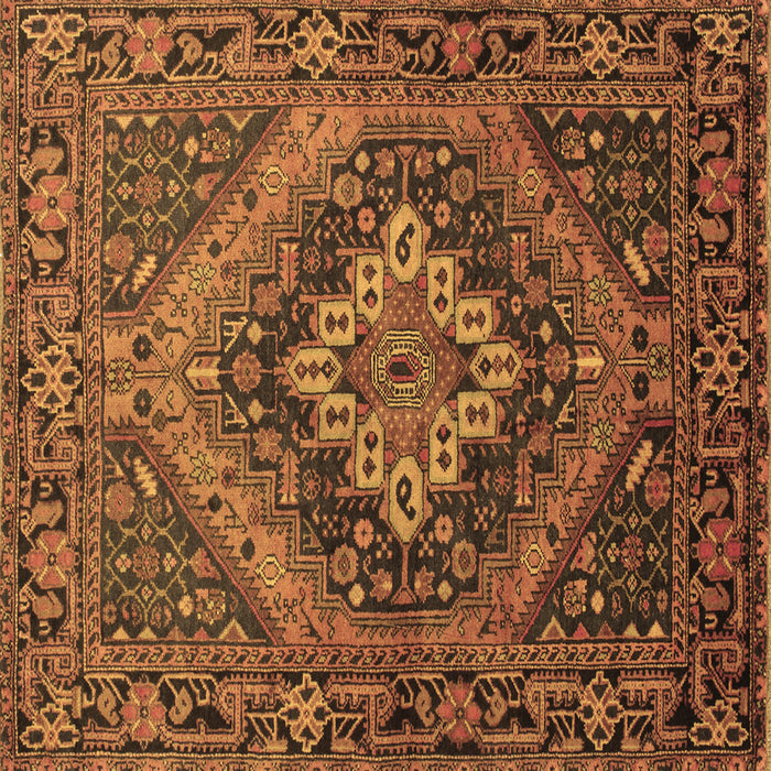 Square Machine Washable Persian Brown Traditional Rug, wshtr97brn