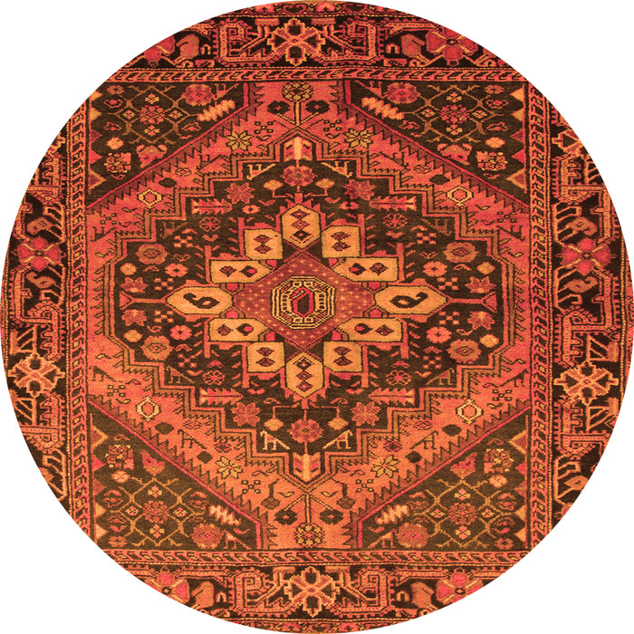 Square Persian Orange Traditional Rug, tr97org