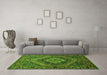 Machine Washable Persian Green Traditional Area Rugs in a Living Room,, wshtr97grn