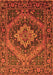 Serging Thickness of Machine Washable Persian Orange Traditional Area Rugs, wshtr97org