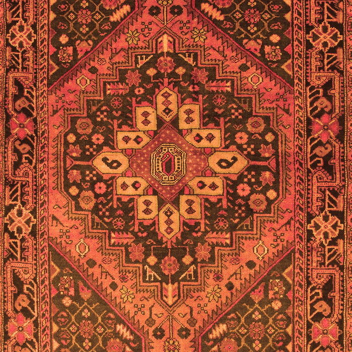 Serging Thickness of Machine Washable Persian Orange Traditional Area Rugs, wshtr97org