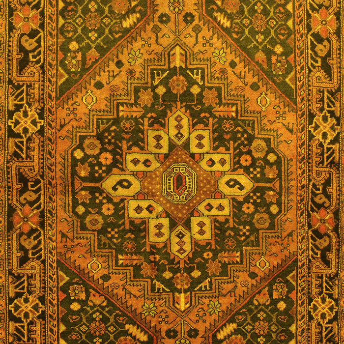 Machine Washable Persian Yellow Traditional Rug, wshtr97yw