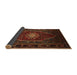 Sideview of Traditional Saddle Brown Persian Rug, tr98