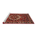 Sideview of Machine Washable Traditional Dark Almond Brown Rug, wshtr980