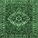Square Machine Washable Persian Emerald Green Traditional Area Rugs, wshtr980emgrn