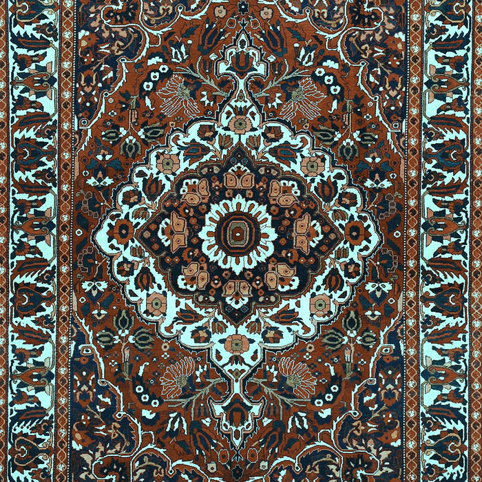 Machine Washable Persian Light Blue Traditional Rug, wshtr980lblu