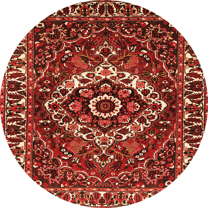 Square Persian Orange Traditional Rug, tr980org