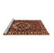 Sideview of Machine Washable Persian Brown Traditional Rug, wshtr980brn