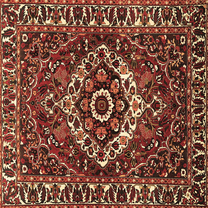 Square Machine Washable Persian Brown Traditional Rug, wshtr980brn