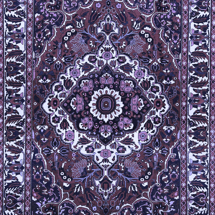 Machine Washable Persian Blue Traditional Rug, wshtr980blu