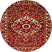 Machine Washable Persian Orange Traditional Area Rugs, wshtr980org