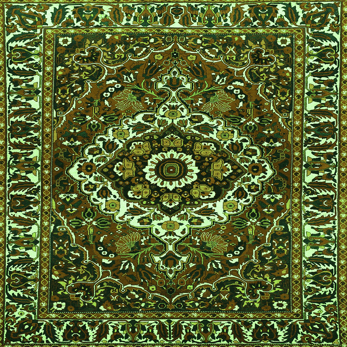 Serging Thickness of Persian Green Traditional Rug, tr980grn