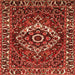 Round Machine Washable Persian Orange Traditional Area Rugs, wshtr980org