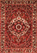 Serging Thickness of Machine Washable Persian Orange Traditional Area Rugs, wshtr980org