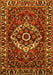 Machine Washable Persian Yellow Traditional Rug, wshtr980yw