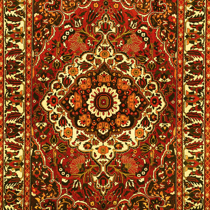 Machine Washable Persian Yellow Traditional Rug, wshtr980yw
