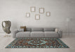 Machine Washable Persian Light Blue Traditional Rug in a Living Room, wshtr980lblu