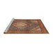 Sideview of Machine Washable Traditional Saffron Red Rug, wshtr981