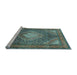 Sideview of Machine Washable Persian Light Blue Traditional Rug, wshtr981lblu