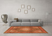 Machine Washable Persian Orange Traditional Area Rugs in a Living Room, wshtr981org