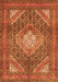 Serging Thickness of Machine Washable Persian Orange Traditional Area Rugs, wshtr981org