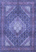 Machine Washable Persian Blue Traditional Rug, wshtr981blu