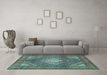 Machine Washable Persian Light Blue Traditional Rug in a Living Room, wshtr981lblu