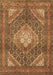 Machine Washable Persian Brown Traditional Rug, wshtr981brn