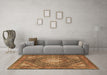 Machine Washable Persian Brown Traditional Rug in a Living Room,, wshtr981brn